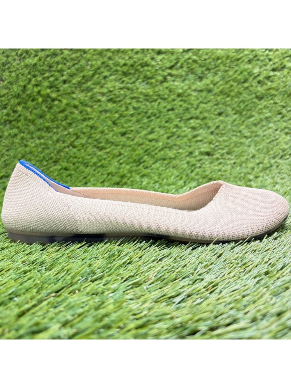 Rothy's The Flat Womens Size 7 Beige Casual Classic Slip On Ballet Flats Shoes